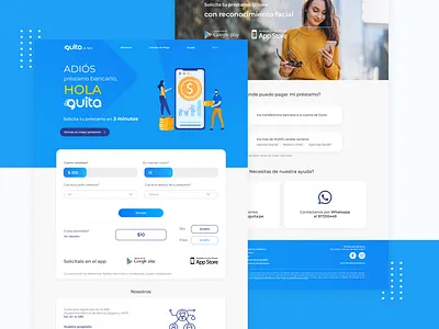 Finance Branding Website branding design bright colors clean interface color pops finance website high contrast landing page spanish ui design uiux web design website design