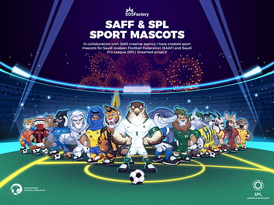 SAFF & SPL Sport mascot designs character design mascot mascot character mascot design mascot logo sport mascot team mascot
