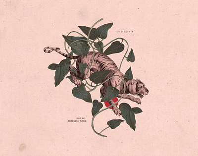 Me di cuenta que no entendía nada animals collage illustration plants