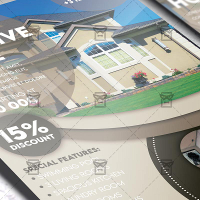 Exclusive Real Estate - Flyer PSD Template rent a room