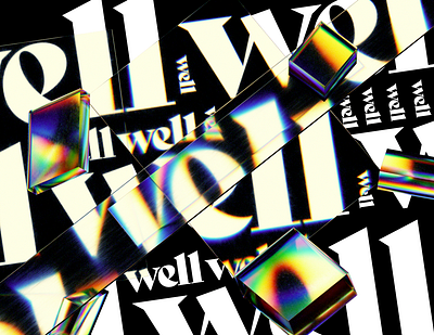 well well well 3d animation c4d cinema 4d design illustration iridescent motion design texture