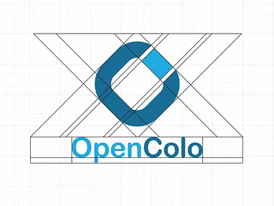 OpenColo Wireframe Structure Logo Mark branding digital design flat design graphic design iconography jerseymade logo ognen trpeski technology trpeski design trpeskidesign
