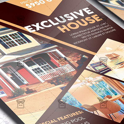 Real Estate - Flyer PSD Template rent a room