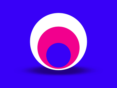 Rollout animation animation after effects blue bright circle eye glitch illustration loop loop animation motion motion design pink psychedelic red roll shadow simple white