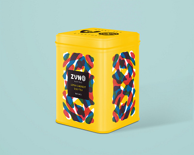 Lemon Sherbert Iced Tea Packaging abstract branding cmyk fruit hand drawn illustration packaging pattern tea