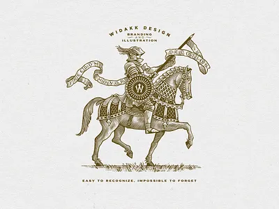 Knight Without a Lord branding design drawing engraving handdrawn horse illustration knight logo story vintage woodcut