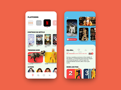 Service App for Platforms Videos Online actor app best shot dailyui design episode film interaction interface movie netflix ocs popular prime video top trailer tv show ui ux watch