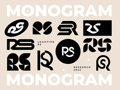 MONOGRAM RS - RESEARCH animation branding design graphic design icon identity illustration logo marks monogram motion graphics rs symbol ui vector