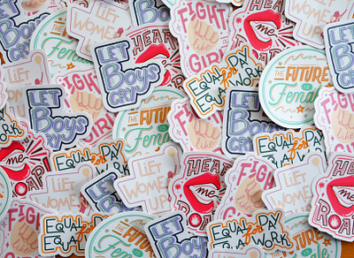 Feminist Sticker Pack 2020 equalpayforequalwork feminism feminist feminist art feministstickers fightlikeagirl future is female hearmeroar letboyscry liftwomenup plannedparenthood smallbusiness sticker stickerpack stickers stickerset supportplannedparenthood womanownedbusiness