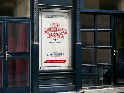 ASOUE: The Anxious Clown Restaurant Poster branding poster restaurant branding vintage design