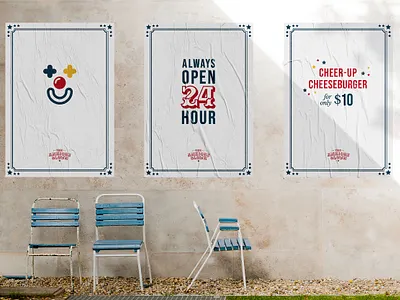 ASOUE: The Anxious Clown Poster Promos branding editorial design poster typography vintage font