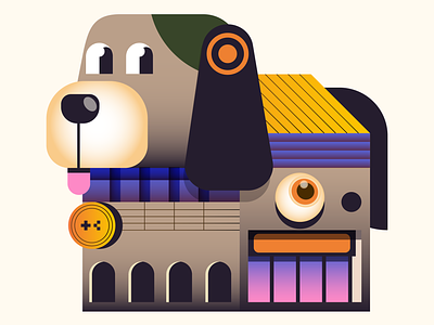 DOG HOUSE animal architecture digital dog home house icon illustration nft opensea vector