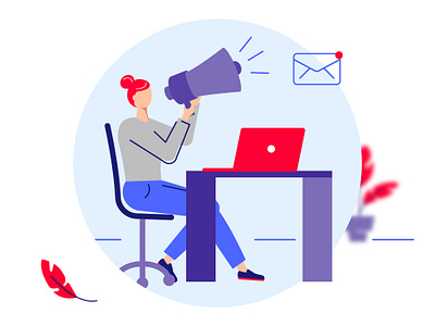 Team Work - Girl Boss boss creative flat girl character girl illustration illustration office ui ux vector web design working workshop workstation