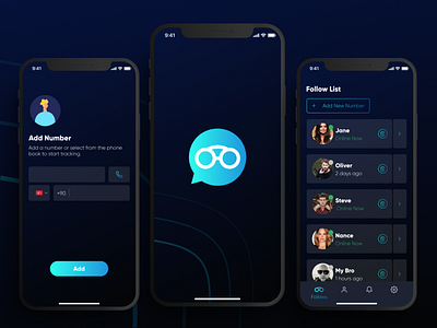 Whatsapp Tracking App app design mobile stalker ui uidesign uiux