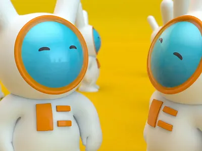 Avoid the Crowd! 3danimation animation characteranimation characterdesign cinema4d loopable motiondesign motiongraphics spacerabbit spacerabbitstudio