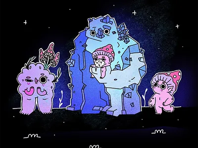 Characters 2d cartoon cartoon character cartoon illustration character characterdesign dark illustration illustrator mushrooms