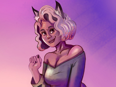 Catgirl anime artist catgirl digitalart illustration