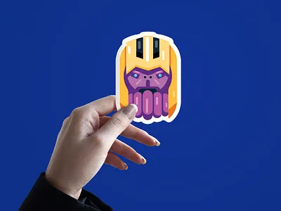 Thanos Flat Sticker avengers avengers endgame avengers infinity war design flat design illustrator logo minimal thanos vector vector art