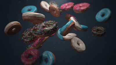 DONUTS 3d animation 3drender aftereffects animation artdirection cgi design digitalart maxon vrayforc4d