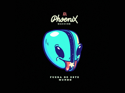 PHOENIX MACHINE, OUT OF THIS WORLD alien illustration stars ufo