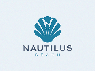 nautilus beach beach logo nautilus shell