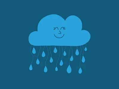 Cloud Character character character design clean cloud design flat design fun graphic design illustration minimal modern playful rain retro vector