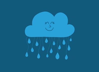 Cloud Character character character design clean cloud design flat design fun graphic design illustration minimal modern playful rain retro vector