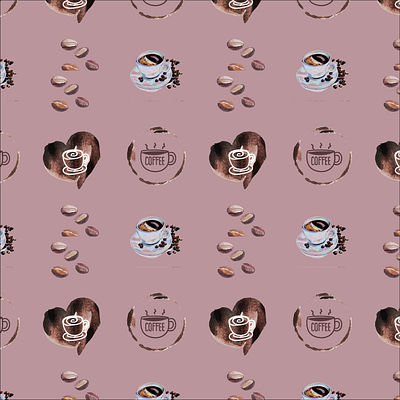 Coffee Pattern adobe illustrator design vector