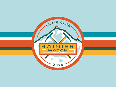 Rainier Watch Patch badge branding design illustration mountain patch vector washington