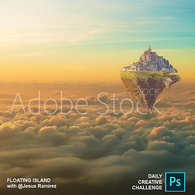 Floating Island adobe photoshop