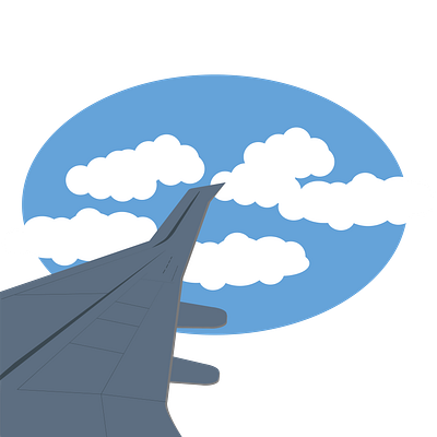 Landscape Vector - Airplane adobe illustrator design illustration