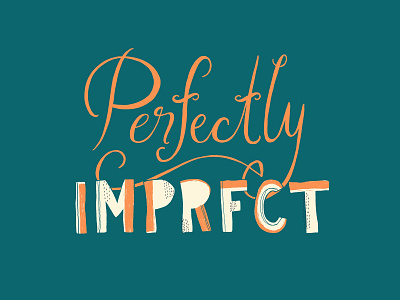 imprfct digital illustration lettering