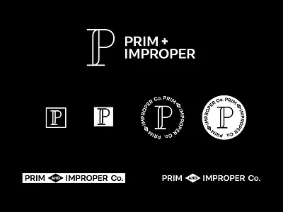 Prim + Improper | Brand ID System badge brandidentity brandidentitysystem branding creative customtype design system designer icon lettermark logo logodesign logodesigner mark minimal minimalism modern monogram typography visual identity