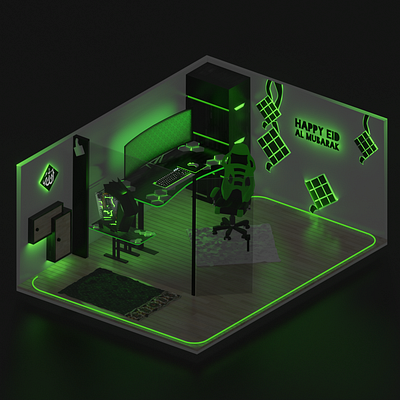 Special Happy Eid 1441 Green Setups