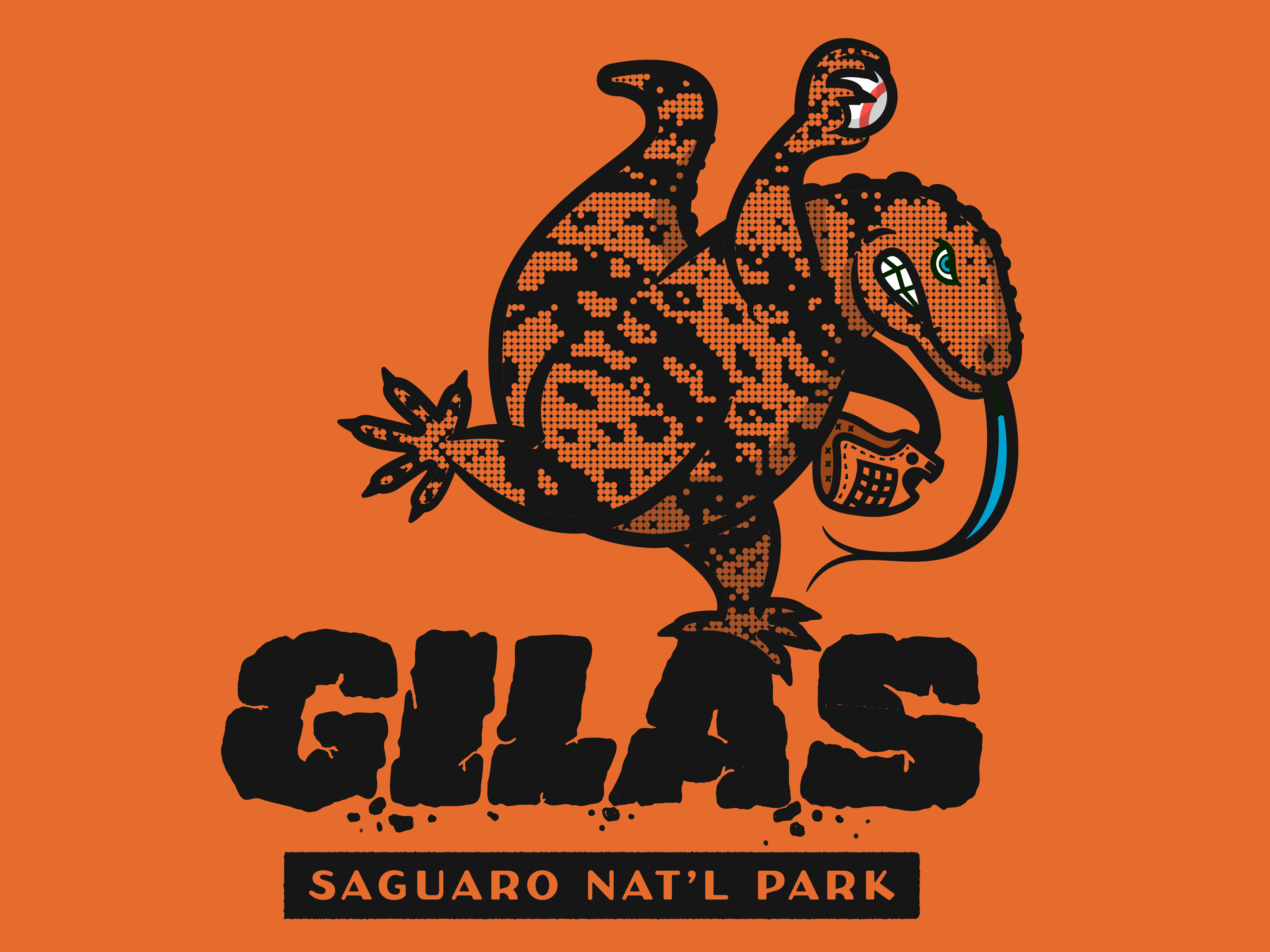 Gilas - Saguaro National Park baseball branding design gila monster identity illustration logo logodesign national park saguaro national park sports team