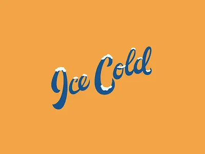Ice Cold, Baby badge badge design branding cold design flat ice lettering logo script type typography vector
