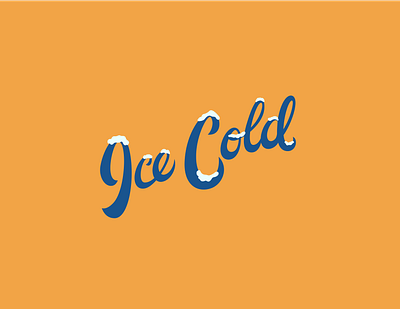 Ice Cold, Baby badge badge design branding cold design flat ice lettering logo script type typography vector