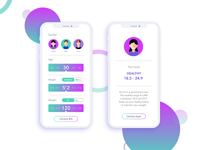 BMI Calculator UI calculator calculator ui health app interface modern ui ui design ux visual design