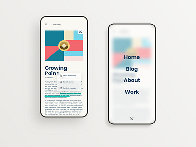 Blog App app app design blog branding dailui flat illustraion interface landing page portfolio retro typography ui ux vector vintage web