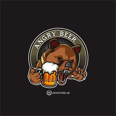 ANGRY BEER VECTOR bear beer beer bottle design illustration illustrator vector