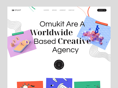 Creative Agency Landing Page Exploration agency branding creative landing page landing page design minimal product design user experience web design