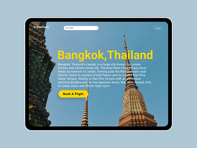 Book a flight blue design flight photography travel typography ui ux web website