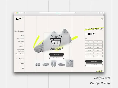 DailyUI #O16＿Pop-Up / Overlay app dailyui design ui