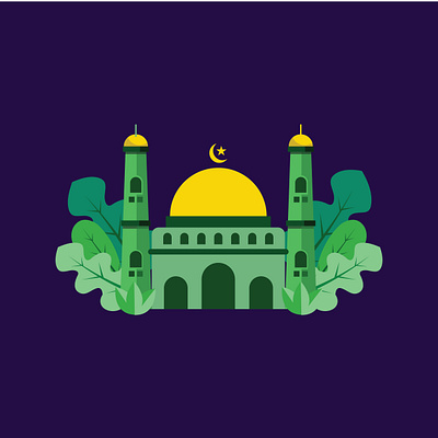 Ramadhan design flat illustration vector