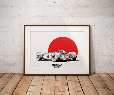 Honda RA273 Illustration branding design illustration minimal vector