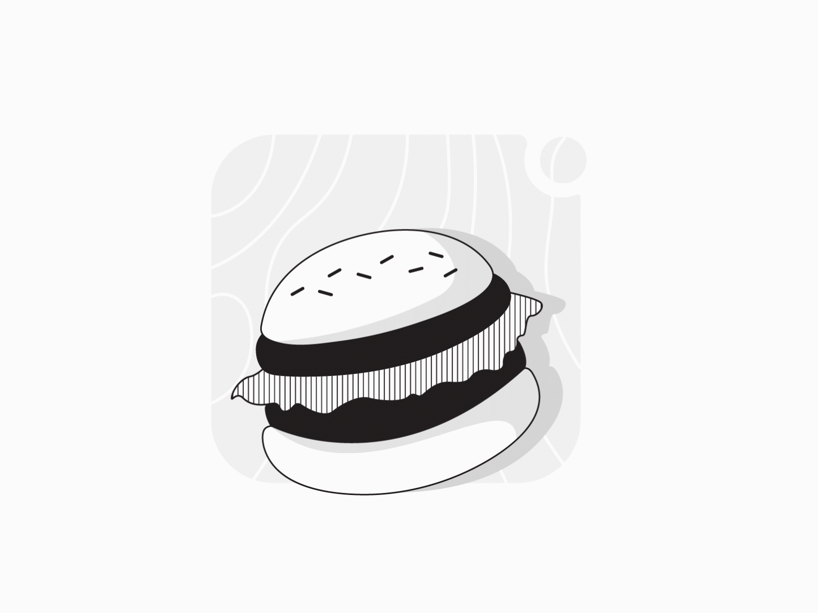 Burger-Motion graphics animated animated gif animation animation design concept design dribbble dribbble best shot dribbble shots flat illustration flatdesign food food app gif illustration line illustration line illustrations motion design motiongraphics stroke illustration