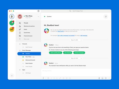 Slack Redesign design desktop app message messenger product design redesign slack ui user experience userinterface ux web app workspace