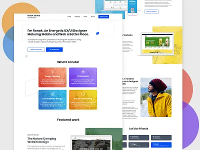 Portfolio Website dailyui landing page landing page design materialdesign personal website portfolio website design