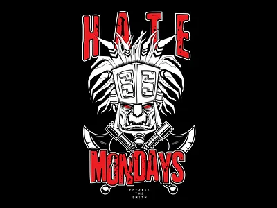 Hate Mondays Clothing branding design illustration vector