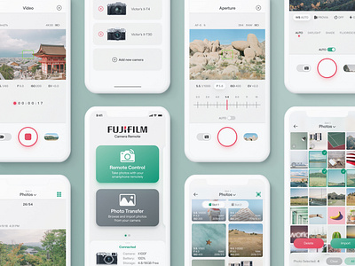 Fujifilm Camera Remote App - Overview app design camera digital product fujifilm interaction design mobile app mobile ui photo photography product design ui uiux user experience user interface ux